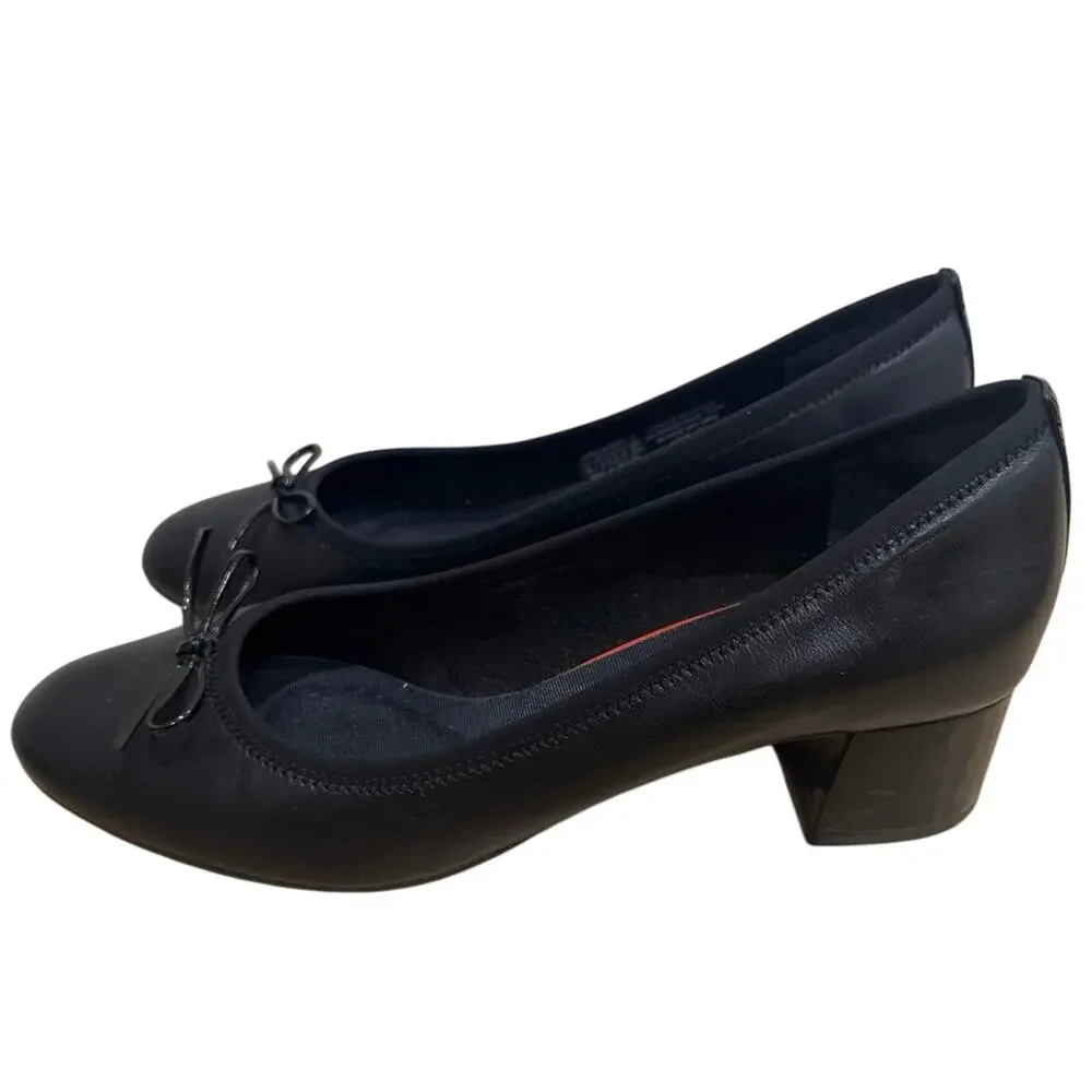 Rockport Women's Total Motion Leah Pump 10‎ Black Nappa